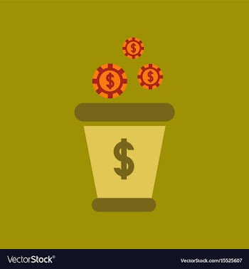 Flat icon on stylish background money bag vector image