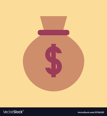 Flat icon on stylish background money bag vector image