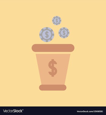 Flat icon on stylish background money bag vector image