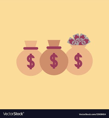 Flat icon on stylish background money bag vector image
