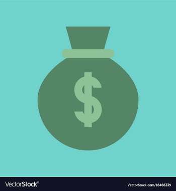 Flat icon on stylish background money bag vector image