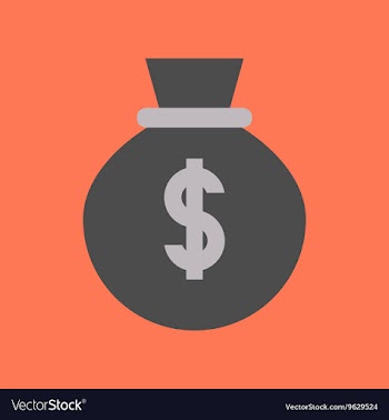 Flat icon on stylish background money bag vector image