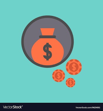 Flat icon on stylish background money bag vector image
