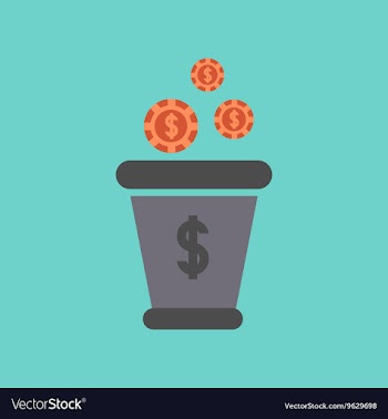 Flat icon on stylish background money bag vector image