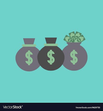Flat icon on stylish background money bag vector image