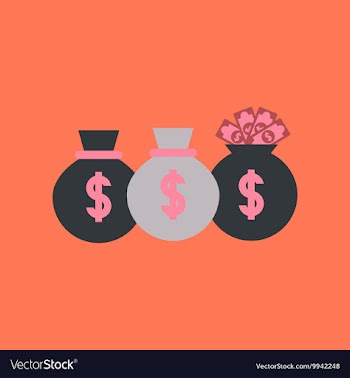 Flat icon on stylish background money bag vector image