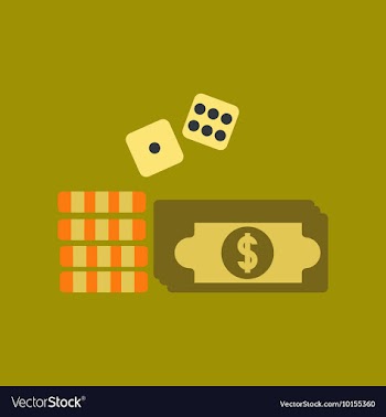 Flat icon on stylish background Money dice chips vector image