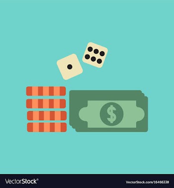 Flat icon on stylish background money dice chips vector image