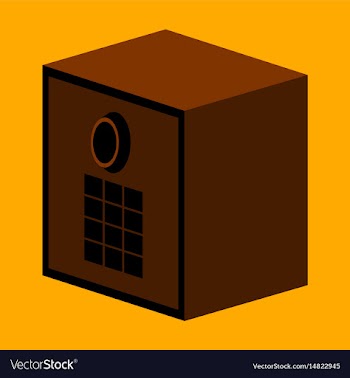 Flat icon on stylish background money safe vector image