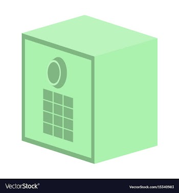 Flat icon on stylish background money safe vector image