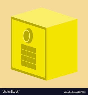 Flat icon on stylish background money safe vector image
