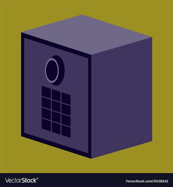 Flat icon on stylish background money safe vector image