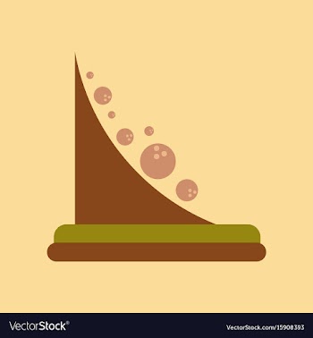 Flat icon on stylish background mountain rocks vector image