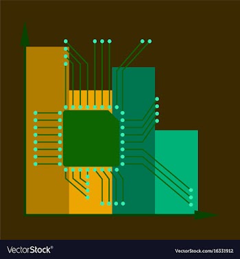 Flat icon on stylish background nanotechnology vector image