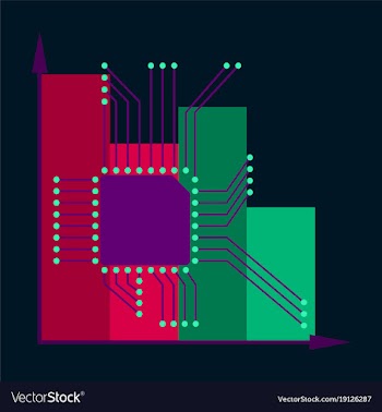 Flat icon on stylish background nanotechnology vector image