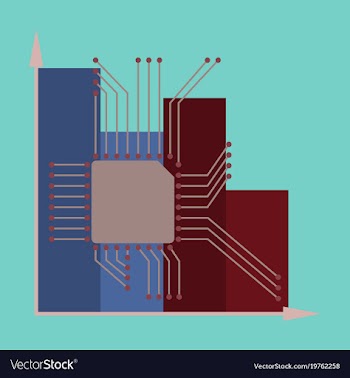 Flat icon on stylish background nanotechnology vector image