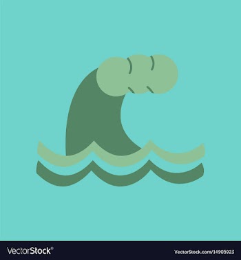 Flat icon on stylish background nature tsunami vector image