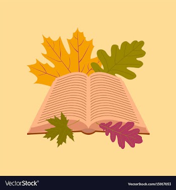 Flat icon on stylish background open book leaves vector image