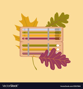 Flat icon on stylish background pencil box pencil vector image