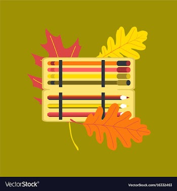 Flat icon on stylish background pencil box pencil vector image