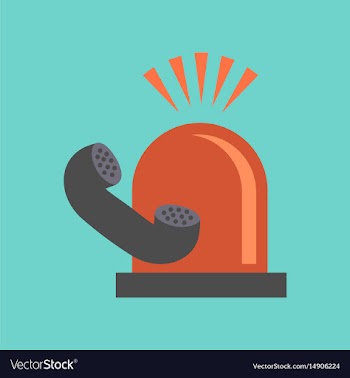 Flat icon on stylish background phone alarm lamp vector image