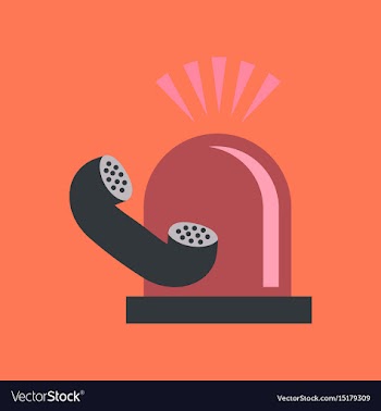 Flat icon on stylish background phone alarm lamp vector image
