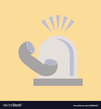 Flat icon on stylish background phone alarm lamp vector image