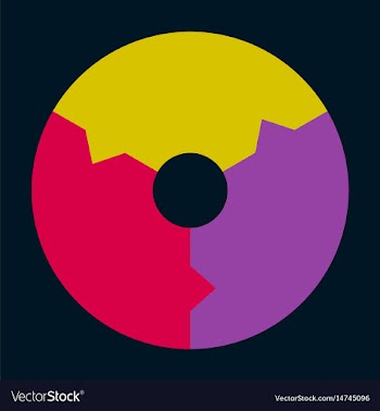 Flat icon on stylish background pie chart vector image