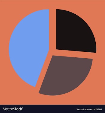 Flat icon on stylish background pie chart vector image