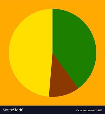 Flat icon on stylish background pie chart vector image