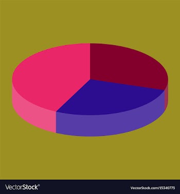 Flat icon on stylish background pie chart vector image