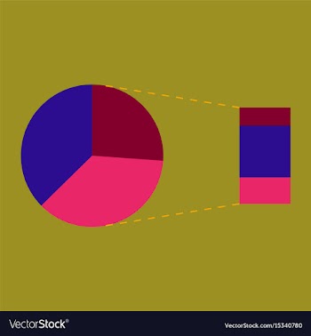Flat icon on stylish background pie chart vector image