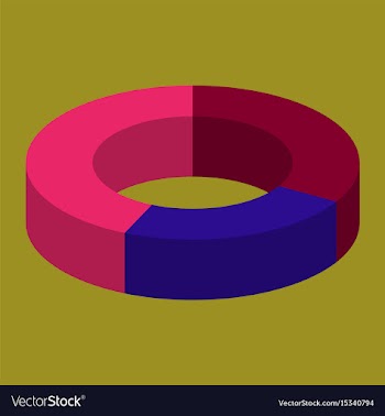 Flat icon on stylish background pie chart vector image