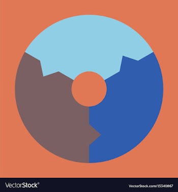Flat icon on stylish background pie chart vector image