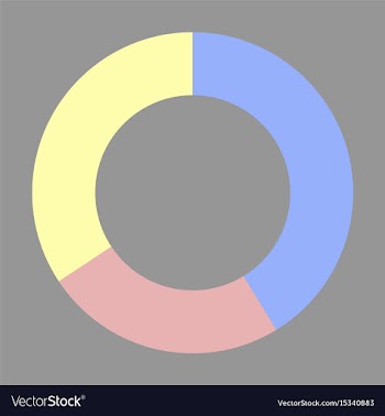 Flat icon on stylish background pie chart vector image