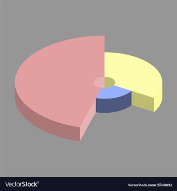 Flat icon on stylish background pie chart vector image