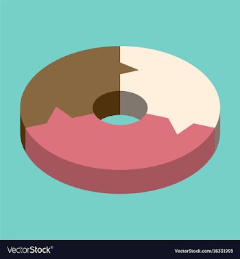 Flat icon on stylish background pie chart vector image