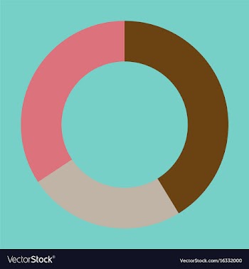 Flat icon on stylish background pie chart vector image