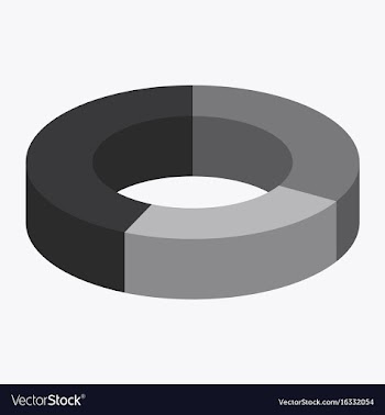 Flat icon on stylish background pie chart vector image