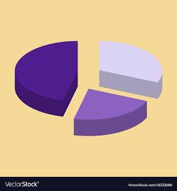 Flat icon on stylish background pie chart vector image