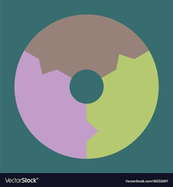 Flat icon on stylish background pie chart vector image