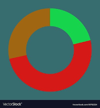 Flat icon on stylish background pie chart vector image