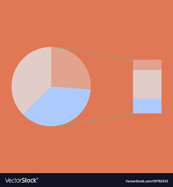 Flat icon on stylish background pie chart vector image