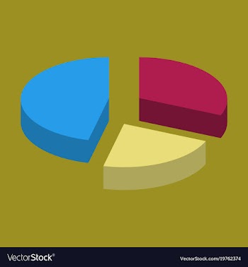 Flat icon on stylish background pie chart vector image