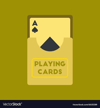 Flat icon on stylish background playing cards vector image
