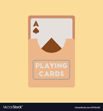 Flat icon on stylish background playing cards vector image