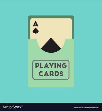 Flat icon on stylish background playing cards vector image