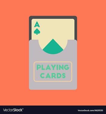 Flat icon on stylish background playing cards vector image