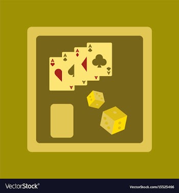 Flat icon on stylish background poker board card vector image