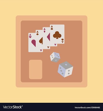 Flat icon on stylish background poker board card vector image